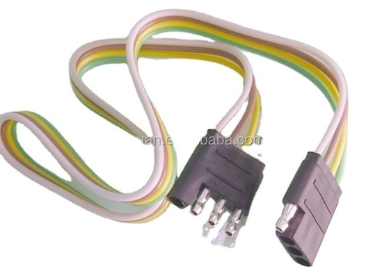 2.8X Diâmetro externo 4c 18AWG Cable de fio de reboque ligado com conector Condutor de cobre nu