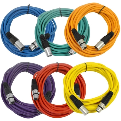 Conector de ouro, micrófono de proteção com trança, cabo de áudio 0,22 mm2 0,35 mm2 para som claro