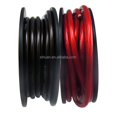 CCA Condutor Automóvel Áudio Ground Power Wire Transparente PVC Jacket Top Flex 4 AWG Gauge