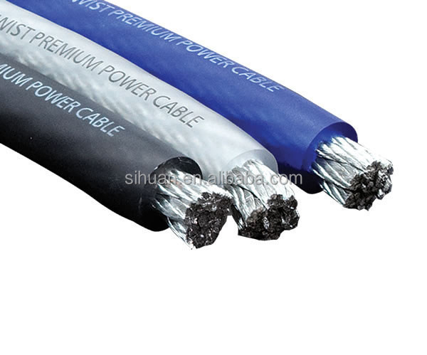 Água resistente OFC 4 AWG Oversized 1/0 Gauge Car Audio Power Wire para o desempenho