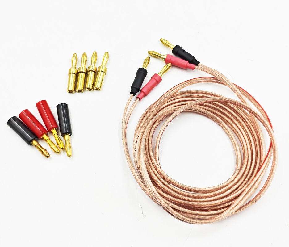 14 Gauge Banana Wire para Bi-Wire Bi-Amp HiFi Surround Sound 99,9% OFC Copper
