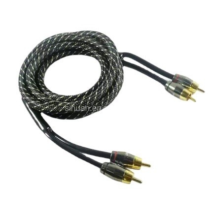 5m Gold Connector CCA Conductor Audio bulk RCA Cable For Car Home System Integração de áudio