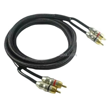 Audiophile Twisted Pair OFC Car Audio Interconnect RCA Cable 10m Com Jacket PVC macio
