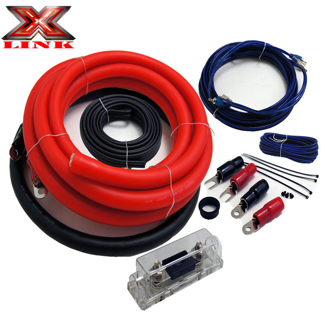 0 Gauge Car Amps Amplificador Kit de fiação de fio com padrão de gauge de fio americano e qualquer condutor de cor CCA ou cobre