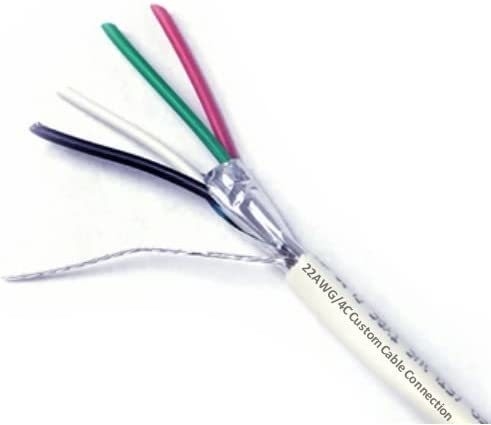 22 AWG 4 Cabo pleno blindado com condutor para segurança/alarme/controle de acesso