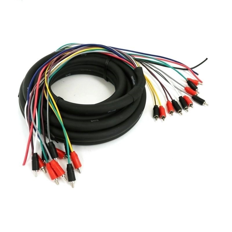 100% de cobre sem oxigénio Multi Channel Audio 10 RCA Power Medusa Cable para profissional