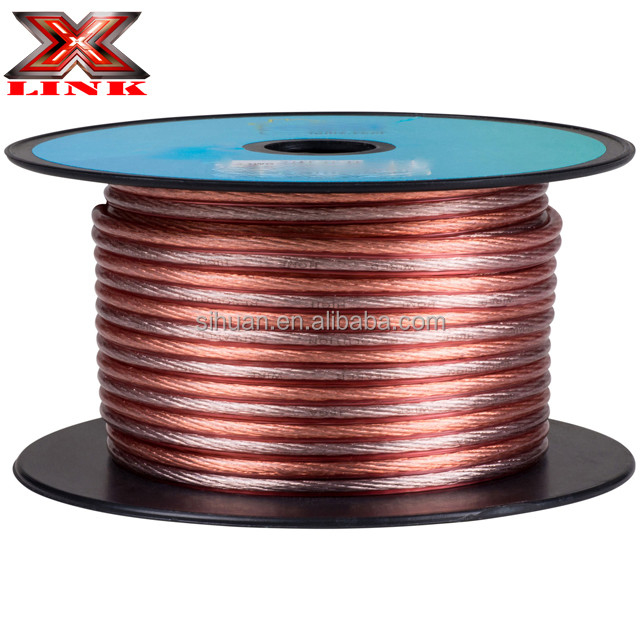 Conector de ouro 16 Gauge AWG cabo de alto-falante para sistemas de áudio não blindados