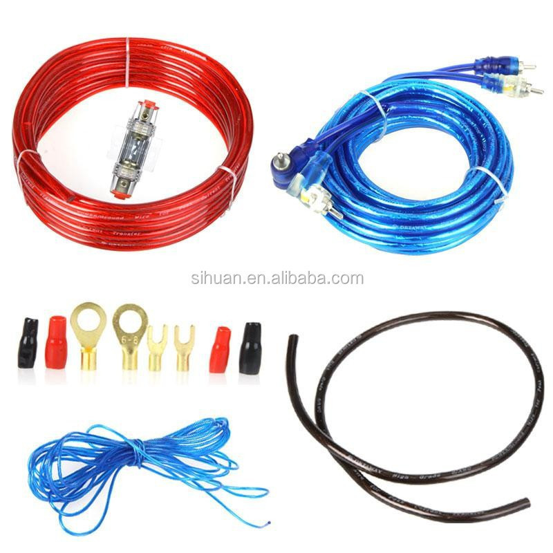 Sistema de áudio de carro 0 4 8 Gauge AWG Completo Amplificador / Amp Instalação Kit de fiação