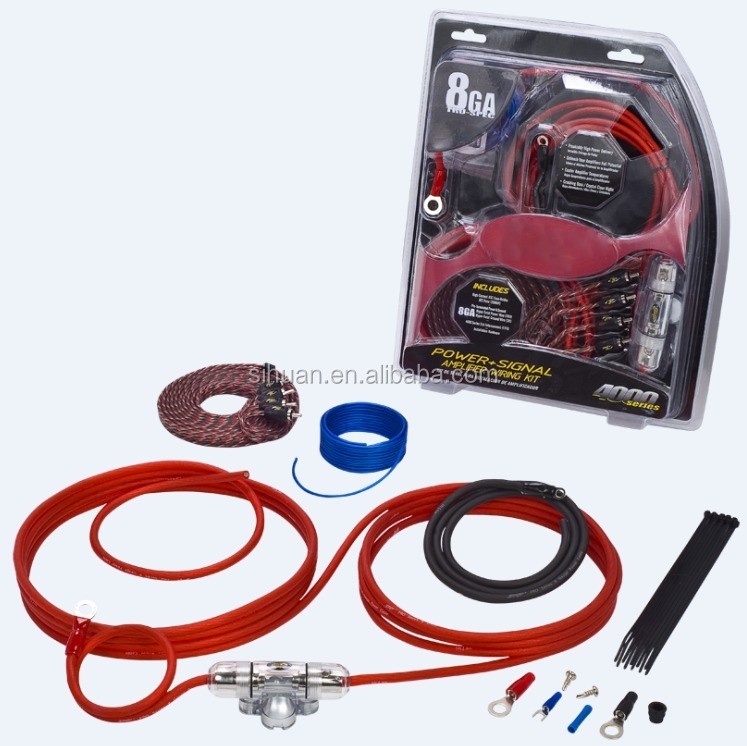 Optimize o seu Sound 4gauge Car Audio Wiring Kit com conector de ouro e diâmetro externo personalizado