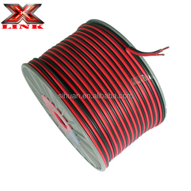 Flexível 12ga OFC Copper Audio Speaker Wire com Jacket PVC suave e conector de ouro