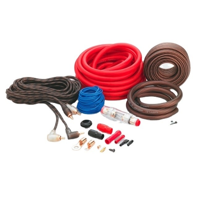 Kit de fiação do amplificador de veículos de 4 gauges com material de isolamento de PVC e condutor CCA ou OFC