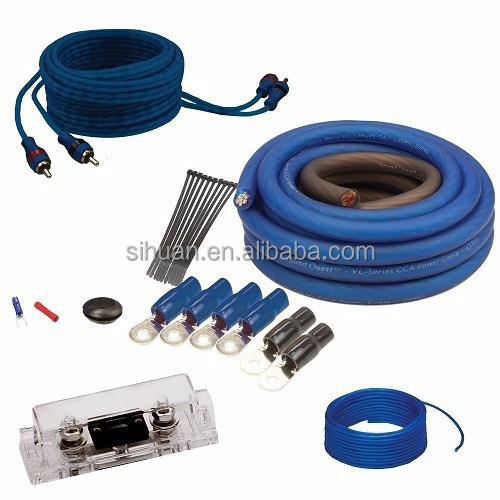 4awg Amp Instalação Kit de cabo 2500W Car Audio Cables Kit com condutor de cobre nu