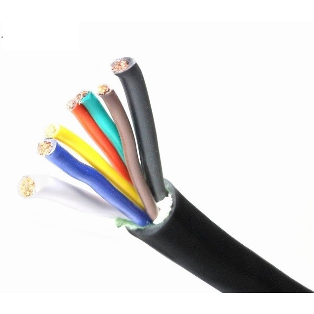 7 Core Black Jacket 5C Way Pin Trailer Cable de iluminação com condutor de cobre anelado