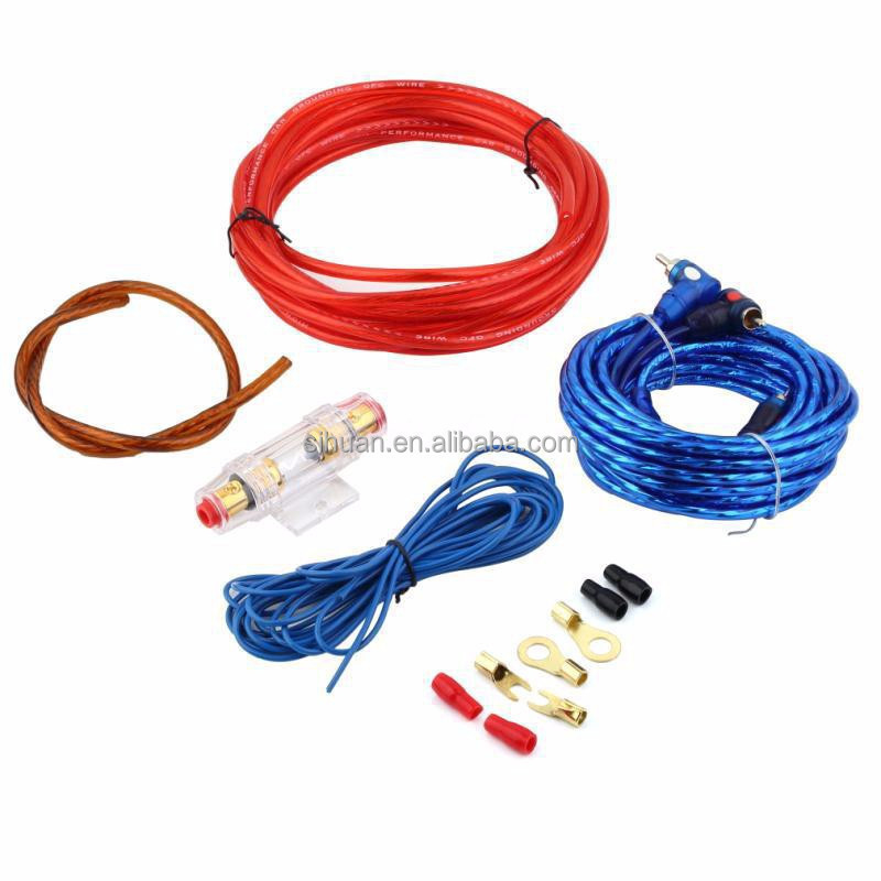 4/8 Gauge Car Amp Wiring Kit para Car Audio Conductor Material Alumínio revestido de cobre