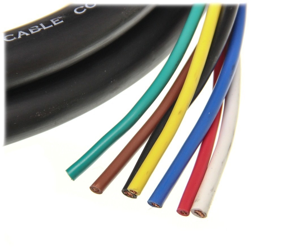 100% de cobre condutor interno de trailers Light Wire Para trailers Light Cable 7 cores núcleos