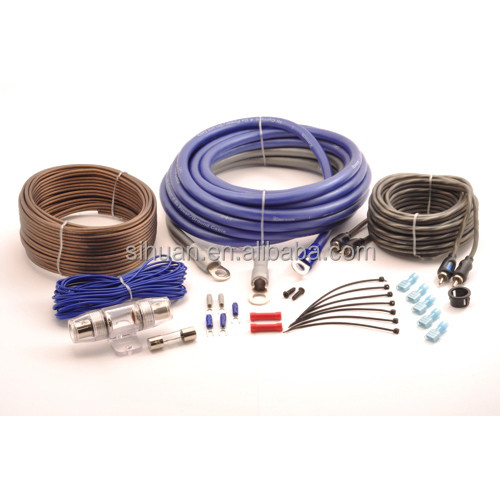 Kit de fiação do sistema de áudio de carro de baixa tensão com opções de cores de cabo personalizáveis PVC / jaqueta PVC macia