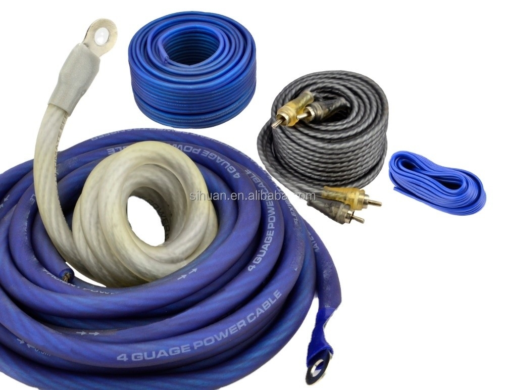 2 gauge Kit de instalação de cabo de amplificador de carros com material de isolamento de PVC