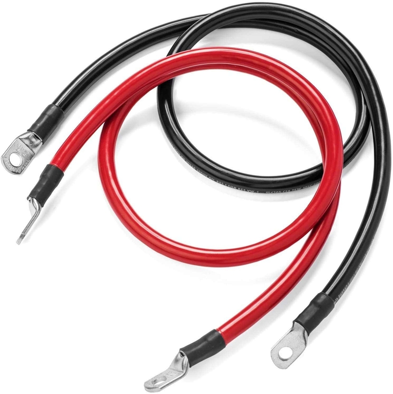 5/16 'Lug Terminals 12 polegadas Bateria de cobre em lata Inverter Cable para Car Truck RV Solar