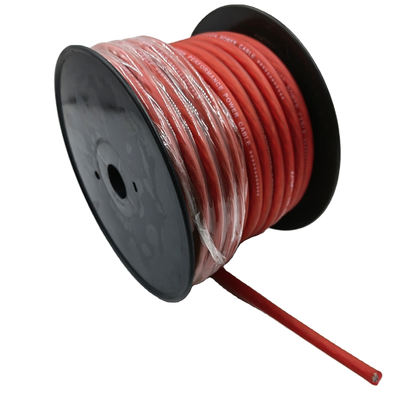 Cabo de alimentação de áudio de carro 1/0 AWG GA Gauge Flexível Jacket de PVC translúcido para o solo do carro