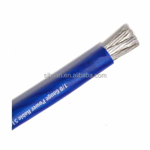 0.4-10 Gauge Copper Conductor PVC Jacket Car Audio Power Cable para veículos elétricos